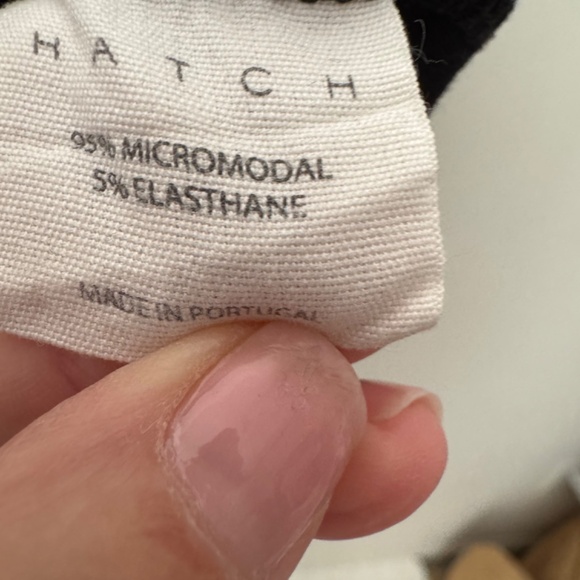 Hatch Maternity Eliza Lightweight Knit T-Shirt Maternity Short Sleeve Black XS - Picture 8 of 11